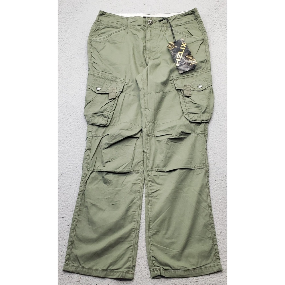 Helix Cargo Pants Mens 32x30 Green Rugged Flex Utility Workwear Straight Leg